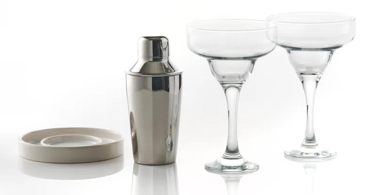 Entertain 295Ml Stainless Steel Margarita Glass Set